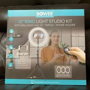 12” LED Selfie Ring Studio Light Ultra Wide Range Ball Head Design